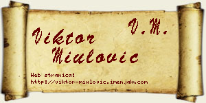 Viktor Miulović vizit kartica